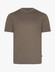 Cavallaro Napoli Luvati Mercerized Cotton Fine Tone-on-Tone Chest Logo T-Shirt Donker Taupe