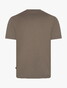 Cavallaro Napoli Luvati Mercerized Cotton Fine Tone-on-Tone Chest Logo T-Shirt Donker Taupe