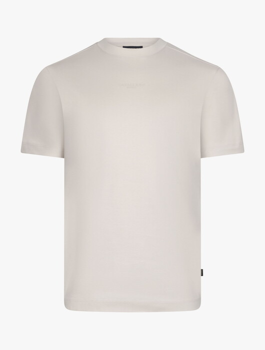 Cavallaro Napoli Luvati Mercerized Cotton Fine Tone-on-Tone Chest Logo T-Shirt Kitt