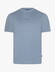 Cavallaro Napoli Luvati Mercerized Cotton Fine Tone-on-Tone Chest Logo T-Shirt Licht Blauw