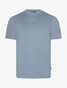 Cavallaro Napoli Luvati Mercerized Cotton Fine Tone-on-Tone Chest Logo T-Shirt Licht Blauw