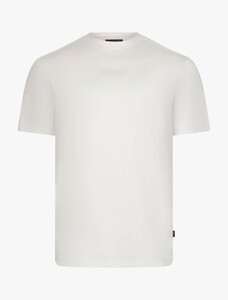 Cavallaro Napoli Luvati Mercerized Cotton Fine Tone-on-Tone Chest Logo T-Shirt Off White