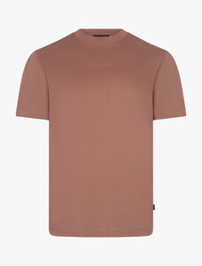 Cavallaro Napoli Luvati Mercerized Cotton Fine Tone-on-Tone Chest Logo T-Shirt Old Pink