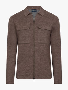 Cavallaro Napoli Malanio Zip Cardigan Dark Taupe