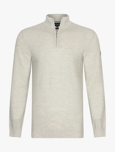 Cavallaro Napoli Merino Half Zip Trui Kitt