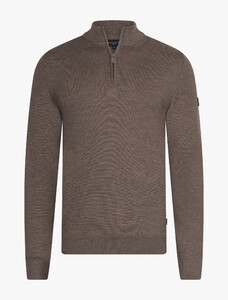 Cavallaro Napoli Merino Half Zip Trui Taupe