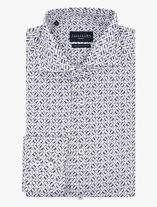 Cavallaro Napoli Midoti Graphic Fantasy Pattern Shirt Mid Green-Dark Blue