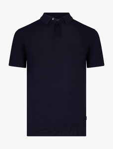 Cavallaro Napoli Milanio Allover Texture Polo Donker Blauw