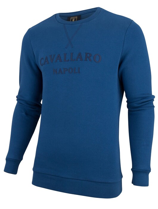 Cavallaro Napoli Morki Sweat Trui in kleur Blauw | Jan Cavallaro Napoli Studio Sweat Trui in kleur Grijs | Jan