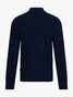 Cavallaro Napoli Organto Half Zip Cable Cotton Wool Trui Donker Blauw