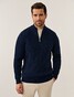 Cavallaro Napoli Organto Half Zip Cable Cotton Wool Trui Donker Blauw