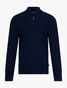 Cavallaro Napoli Organto Half Zip Cable Cotton Wool Trui Donker Blauw