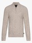 Cavallaro Napoli Organto Half Zip Cable Cotton Wool Trui Kitt