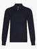 Cavallaro Napoli Palio Half Zip Subtle Rib Detail Trui Donker Blauw