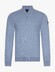 Cavallaro Napoli Palio Half Zip Subtle Rib Detail Trui Licht Blauw