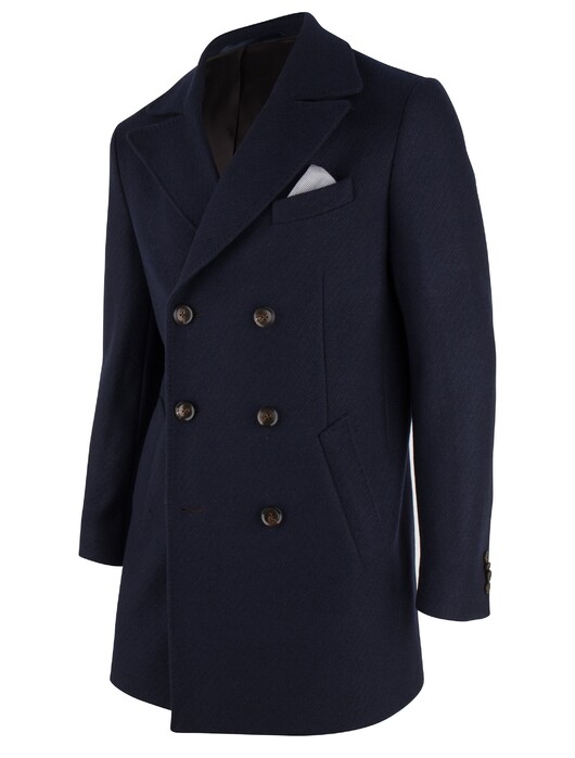 Cavallaro Napoli Rovigo Coat Jas in kleur Navy Cavallaro Napoli Rovigo Coat Jas in kleur Navy