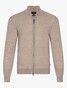 Cavallaro Napoli Saronno Full Zip Mélange Merino Vest Licht Camel