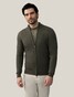 Cavallaro Napoli Saronno Full Zip Mélange Merino Vest Midden Groen