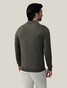 Cavallaro Napoli Saronno Full Zip Mélange Merino Vest Midden Groen