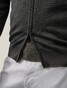 Cavallaro Napoli Saronno Full Zip Mélange Merino Vest Midden Groen