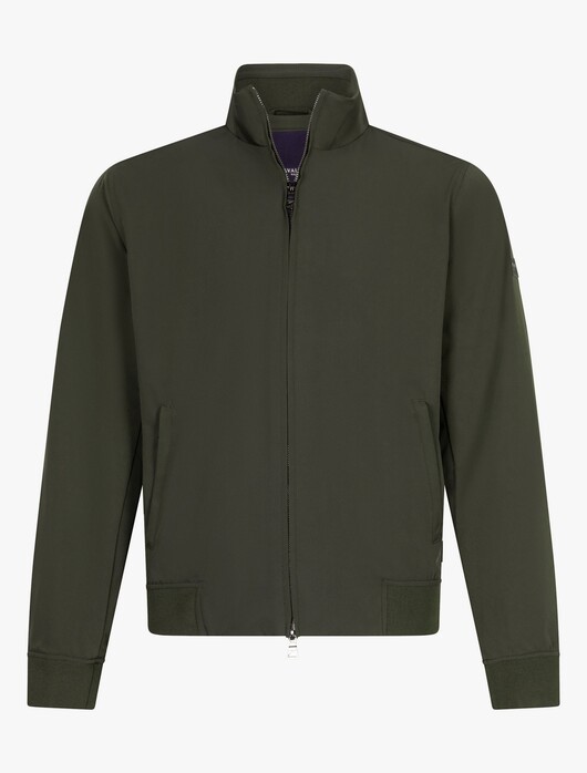 Cavallaro Napoli Sortinio Jacket Two-Way Zip Midden Groen