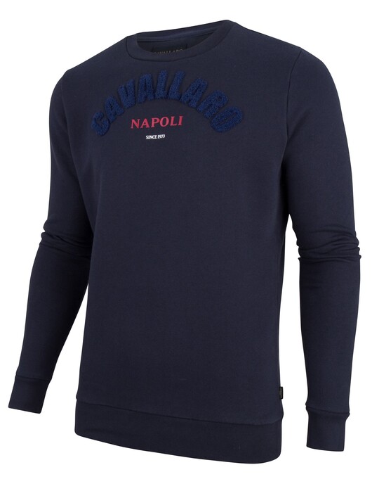 Cavallaro Napoli Studio Sweat Trui in kleur Navy | Jan Cavallaro Napoli Studio Sweat Trui in kleur Grijs | Jan