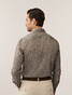 Cavallaro Napoli Tresto Collezione Stampati Dobby Weave Overhemd Brown Coffee