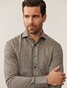 Cavallaro Napoli Tresto Collezione Stampati Dobby Weave Overhemd Brown Coffee