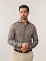 Cavallaro Napoli Tresto Collezione Stampati Dobby Weave Overhemd Brown Coffee