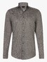 Cavallaro Napoli Tresto Collezione Stampati Dobby Weave Overhemd Brown Coffee