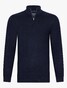 Cavallaro Napoli Uni Color Merino Half Zip Trui Donker Blauw