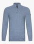 Cavallaro Napoli Uni Color Merino Half Zip Trui Grijsblauw