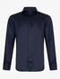 Cavallaro Napoli Uni Widespread Doppio Ritorto Two-Ply Cotton Overhemd Donker Blauw