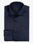 Cavallaro Napoli Uni Widespread Doppio Ritorto Two-Ply Cotton Overhemd Donker Blauw