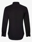 Cavallaro Napoli Uni Widespread Two-Ply Doppio Ritorto Cotton Overhemd Zwart