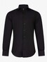 Cavallaro Napoli Uni Widespread Two-Ply Doppio Ritorto Cotton Overhemd Zwart