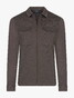 Cavallaro Napoli Zaverio Ton-sur-Ton Zip Closure Overshirt Donker Bruin Melange