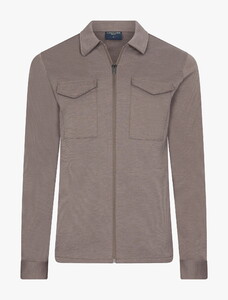 Cavallaro Napoli Zeradino Melange Overshirt Taupe Melange