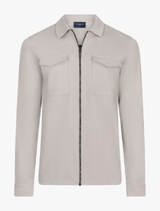 Cavallaro Napoli Zerino Comfort Fabric Overshirt Dark Kitt