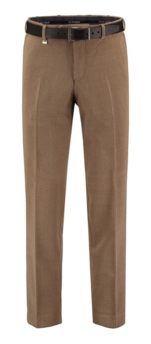 Com4 Flat-Front Woolcord Corduroy Broek Camel