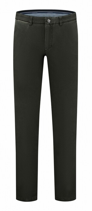 Com4 Micro Pattern Modern Chino Broek Donker Groen