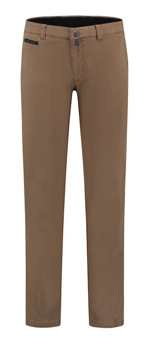 Com4 Modern Chino Cotton Elastan Broek Camel