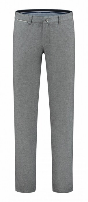 Com4 Modern Chino Faux Uni Herringbone Broek Medium Grey
