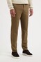 Com4 Modern Chino Micro Pattern Near Faux-Uni Subtle Cotton Stretch Broek Donker Beige