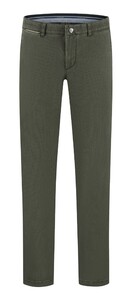 Com4 Modern Chino Micro Pattern Near Faux-Uni Subtle Cotton Stretch Pants Dark Green