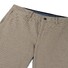 Com4 Modern Chino Mini Herringbone Pattern Flat-Front Broek Beige