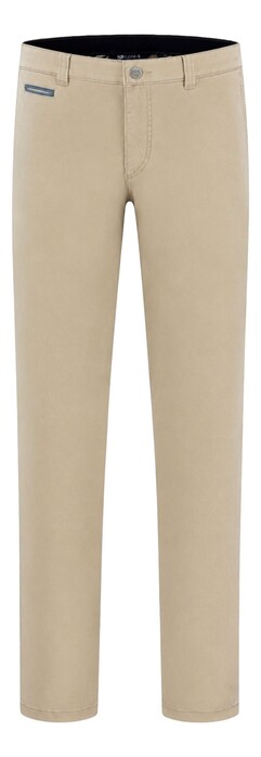 Com4 Modern Chino Uni Cotton Broek Zand