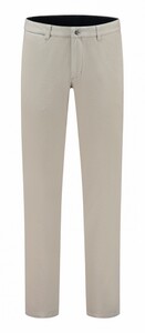 Com4 Modern Chino Wool Look Flat-Front Broek Licht Beige