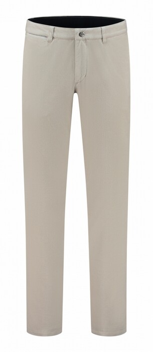 Com4 Modern Chino Wool Look Flat-Front Broek Licht Beige