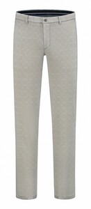 Com4 Multi Mini Check Modern Chino Broek Beige